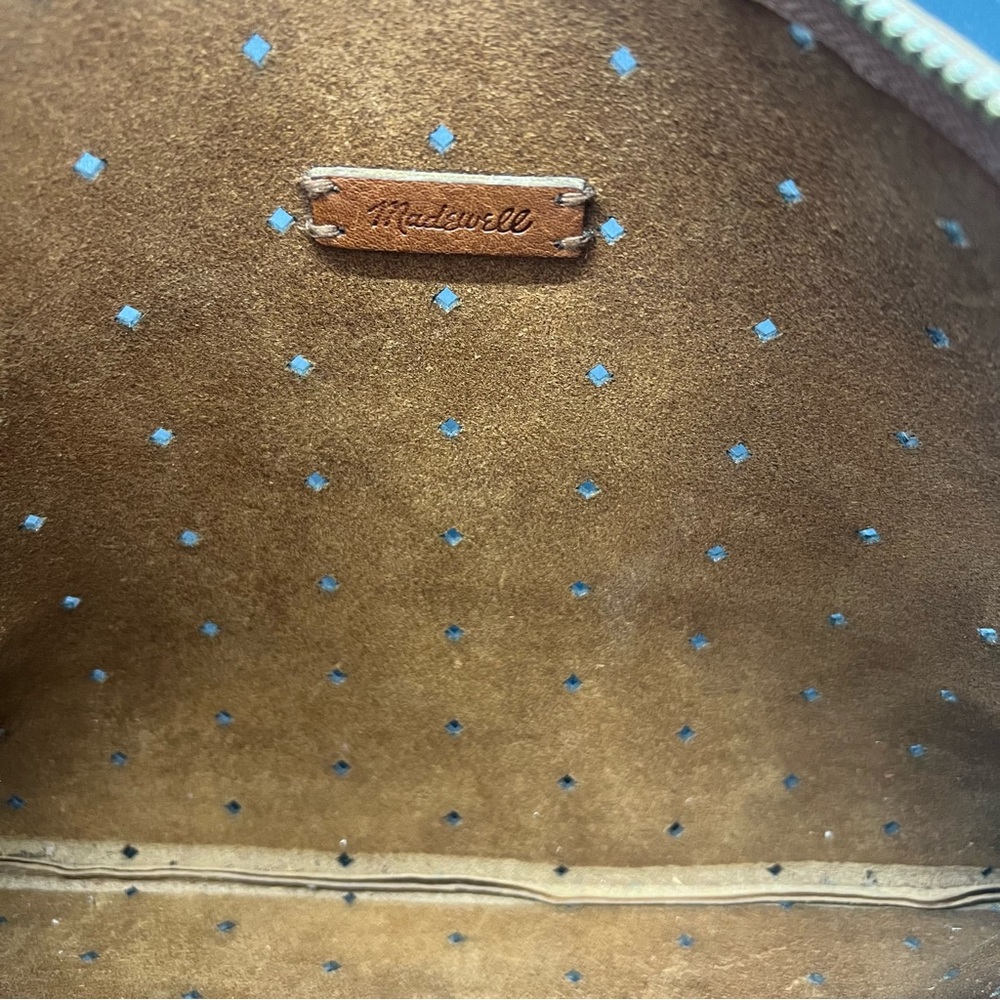 Madewell Perforated Brown Leather Wristlet Clutch - Picture 4 of 5